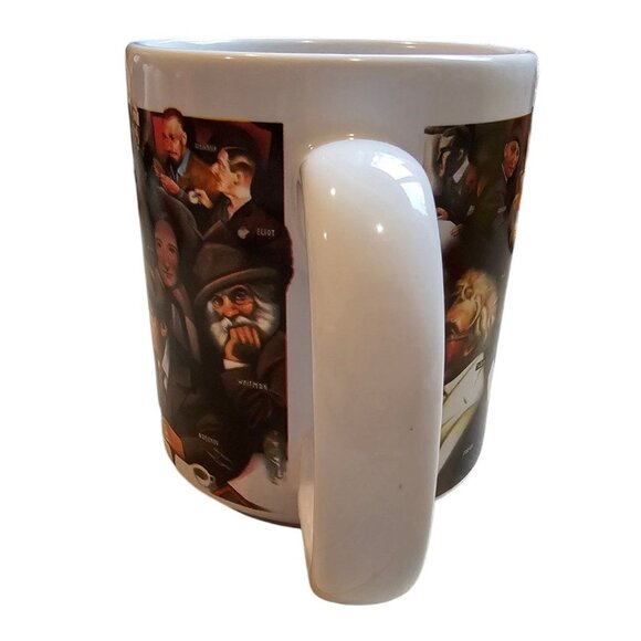Barnes & Noble Café Famous Authors Writers Mug Twain Wilde Orwell Whitman Singer - Picture 4 of 7